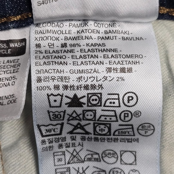 Levis 513 Jeans Mens 31x32 (Fits 30x31) Blue Slim Straight Denim Skater Punk - Picture 5 of 15